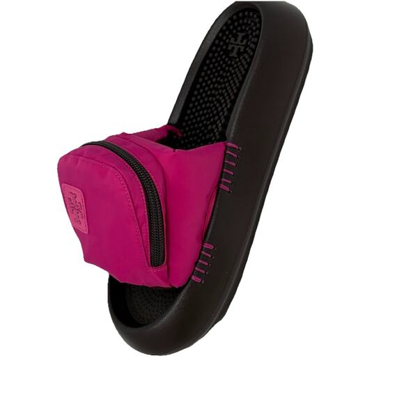 Tory Burch pocket sport sandals slides hot pink 6 - Picture 3 of 6